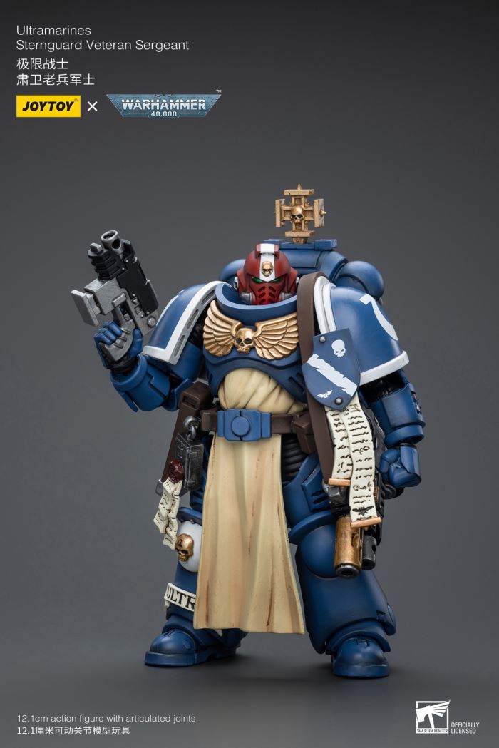Ultramarines - Veteran Sergeant of the Guard / Veteran of the Guard / Primaris Chaplain Brother Wanrus 1/18