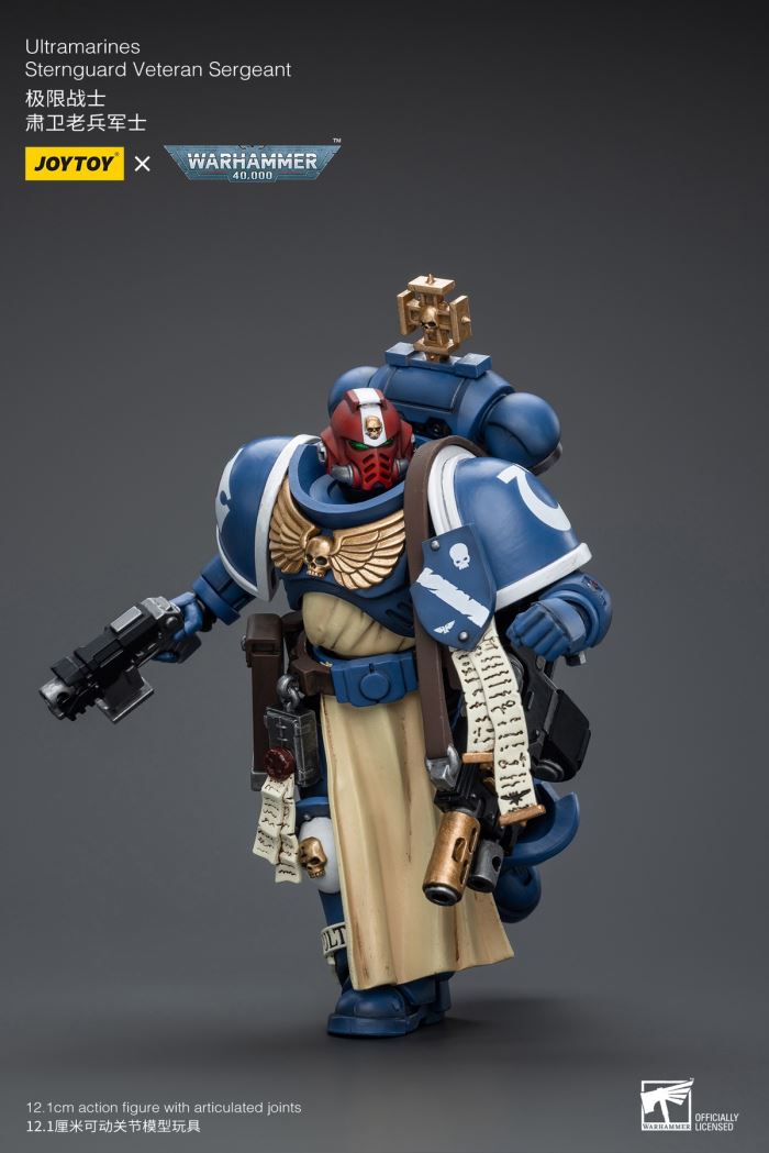 Ultramarines - Veteran Sergeant of the Guard / Veteran of the Guard / Primaris Chaplain Brother Wanrus 1/18