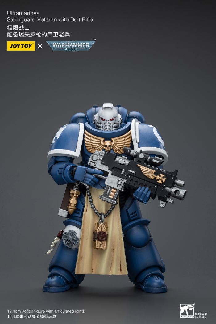 Ultramarines - Veteran Sergeant of the Guard / Veteran of the Guard / Primaris Chaplain Brother Wanrus 1/18
