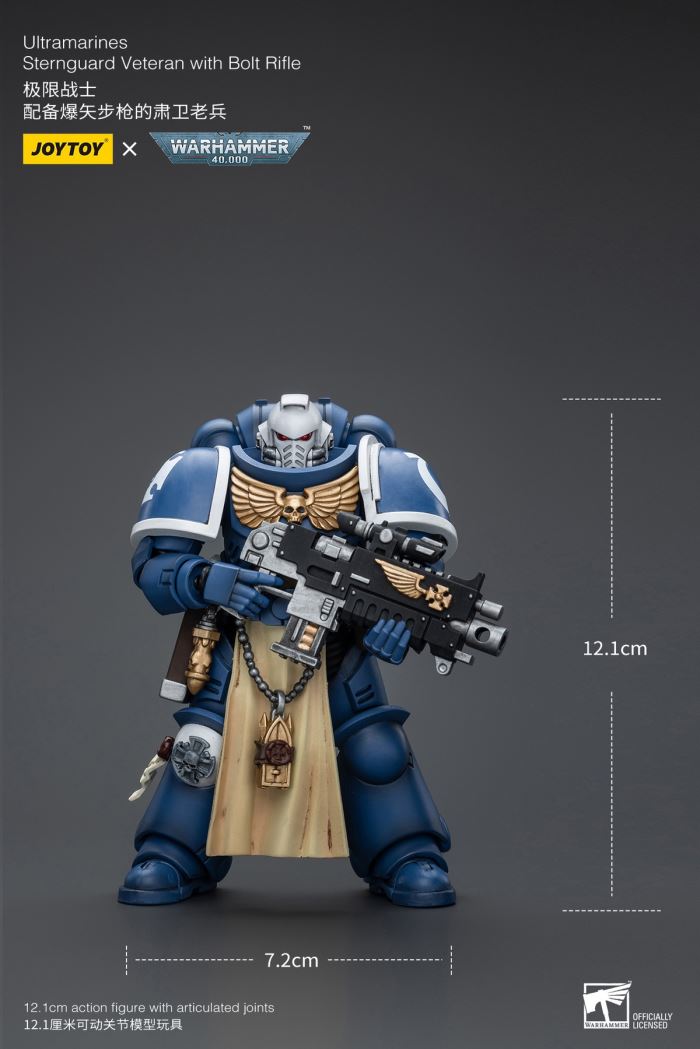 Ultramarines - Veteran Sergeant of the Guard / Veteran of the Guard / Primaris Chaplain Brother Wanrus 1/18