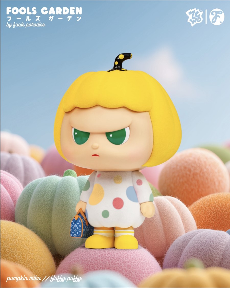 Pumpkin Miku // Fluffy Puffy Flocked Pumpkin Girl