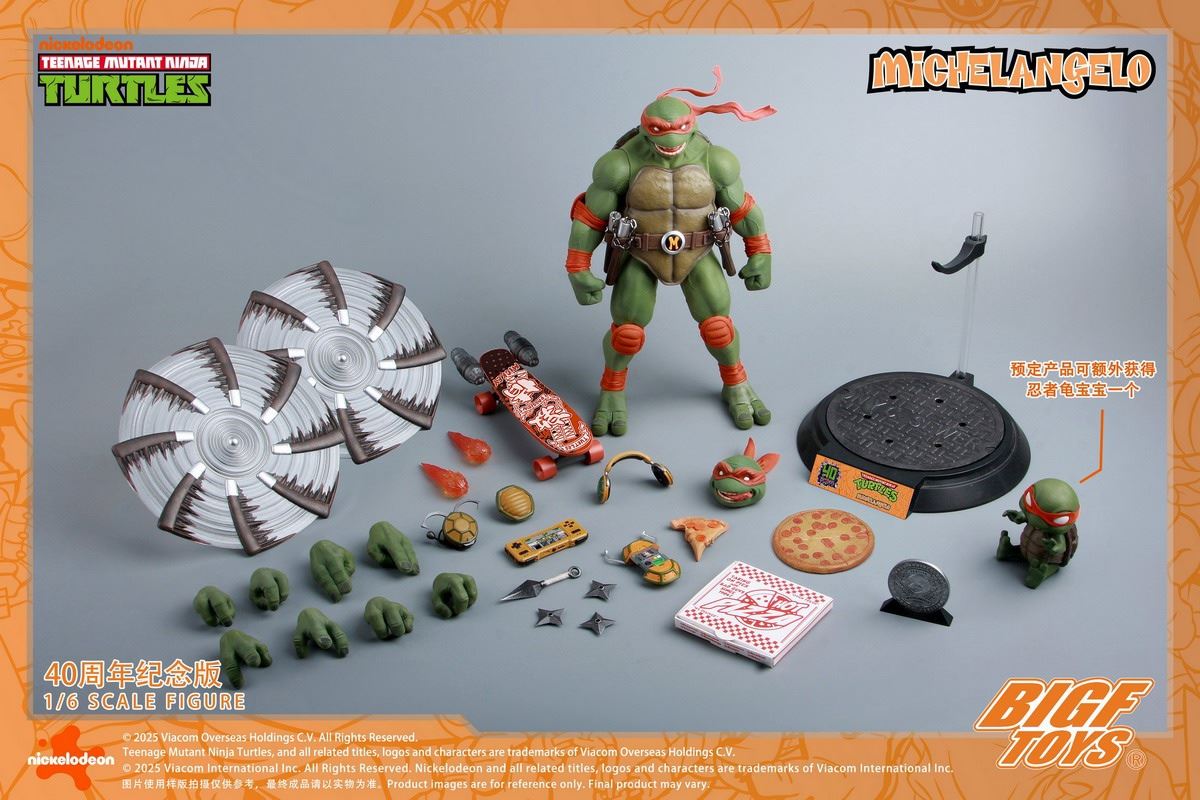 TNMT Michelangelo 40th Anniversary Edition 1/6