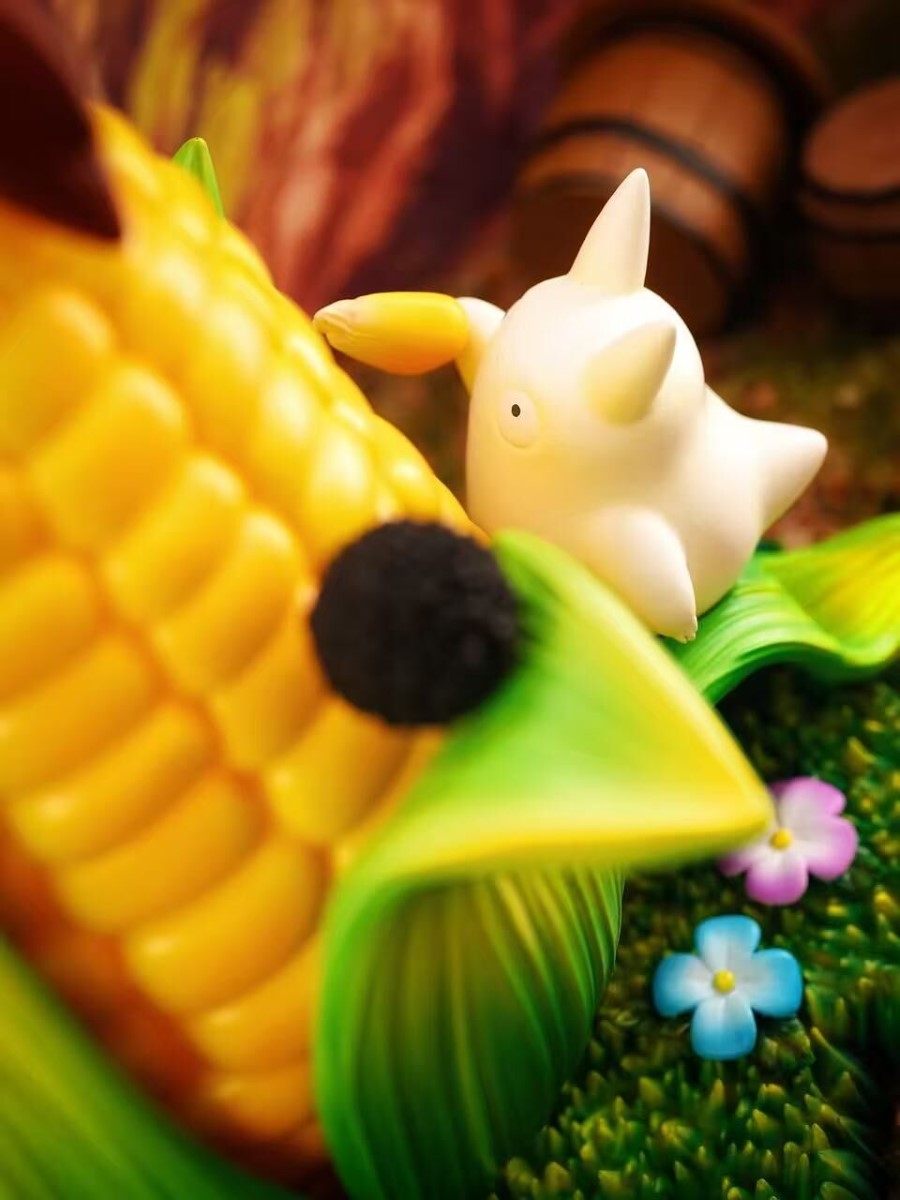 Totoro picking corn