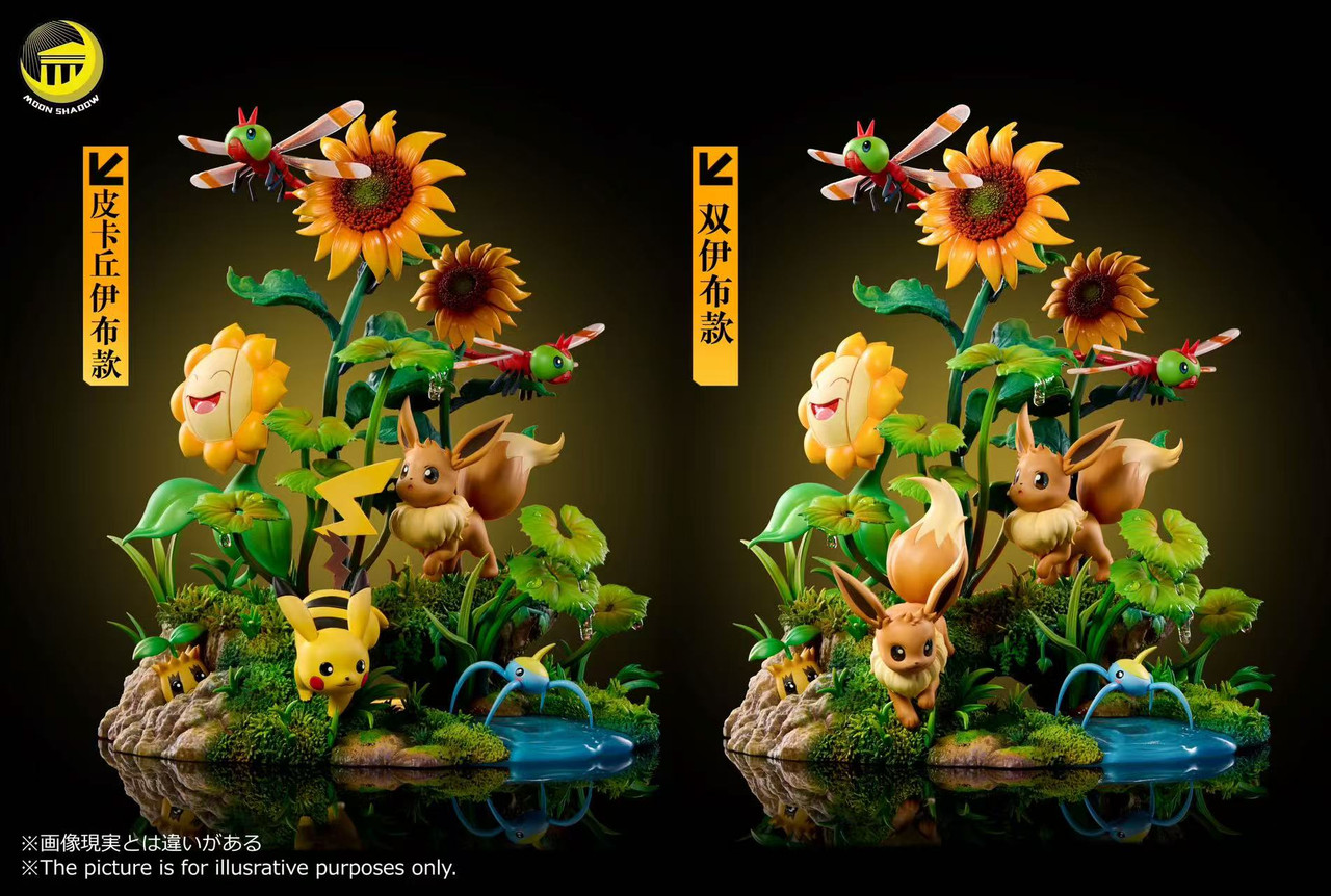 Pikachu & Eevee Natural scene