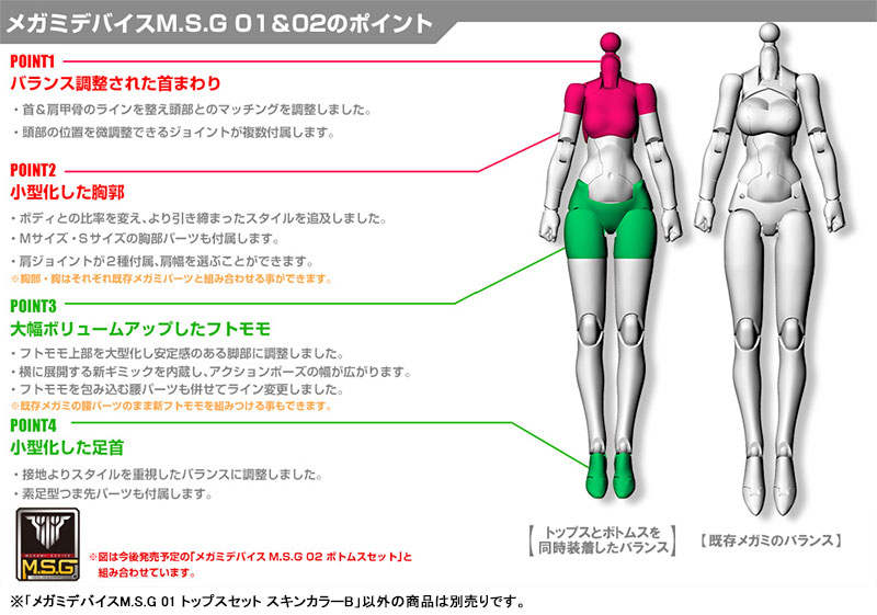 Megami Device M.S.G 01 TOPS SET SKIN COLOR B