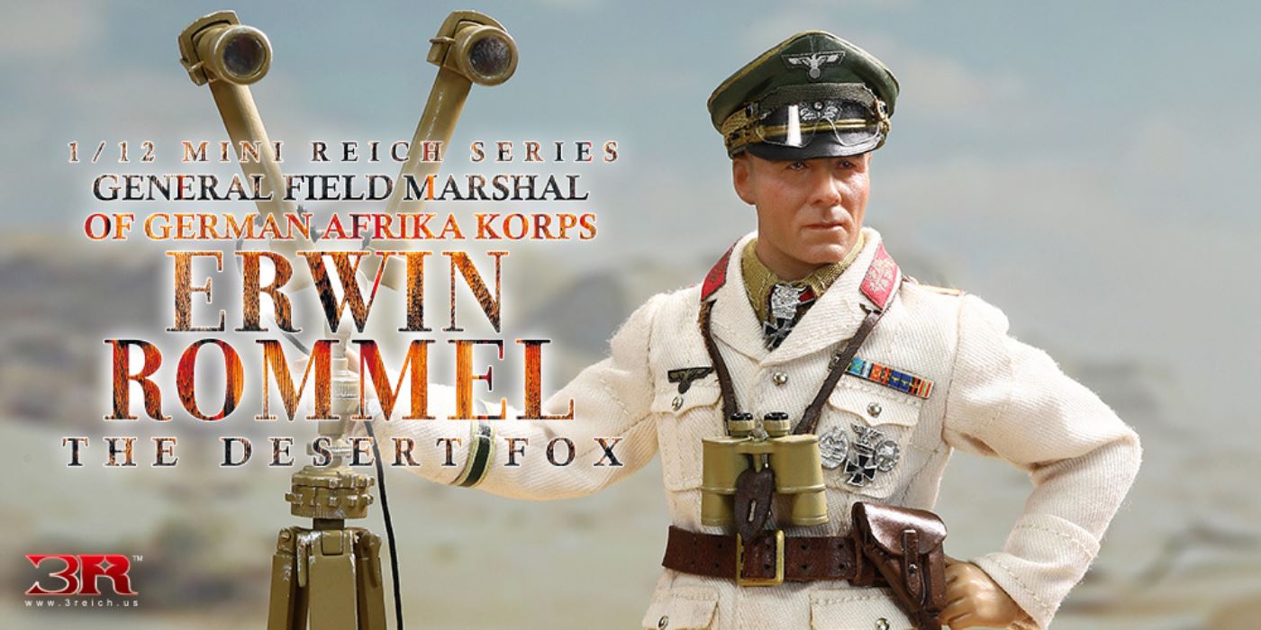 WWII German North African Corps Desert Fox - Erwin Rommel 1/12