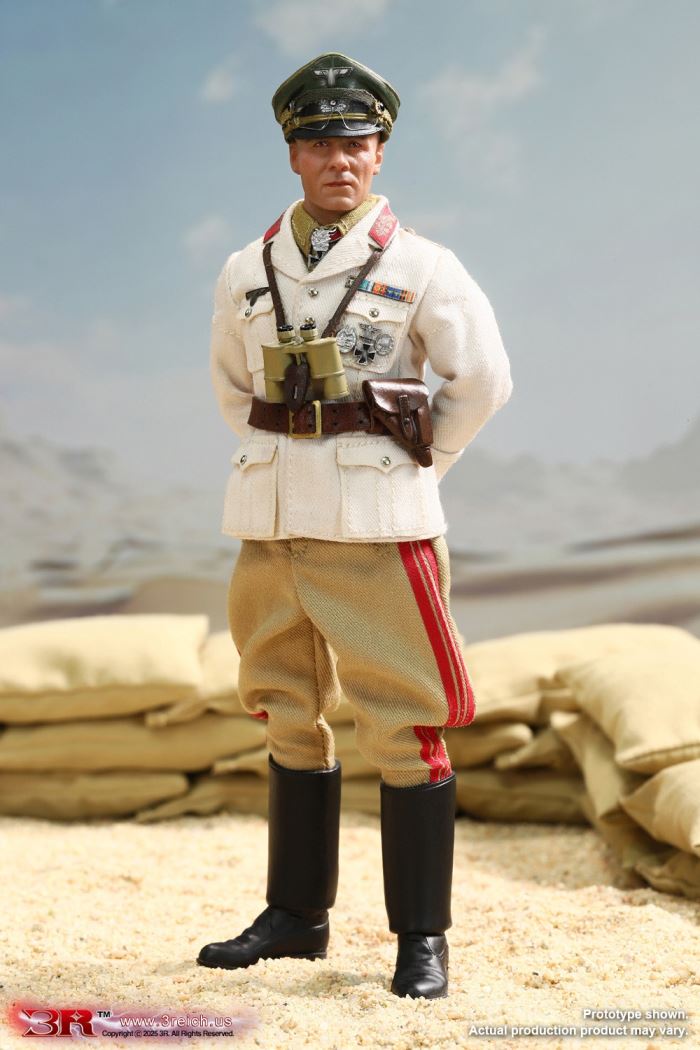 WWII German North African Corps Desert Fox - Erwin Rommel 1/12