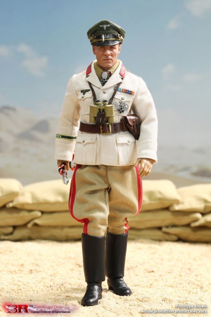 WWII German North African Corps Desert Fox - Erwin Rommel 1/12