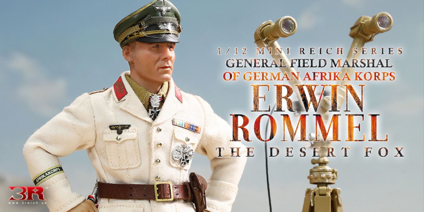 WWII German North African Corps Desert Fox - Erwin Rommel 1/12