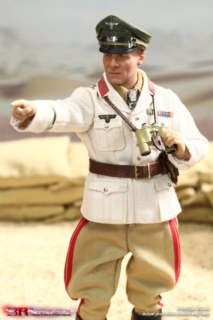 WWII German North African Corps Desert Fox - Erwin Rommel 1/12