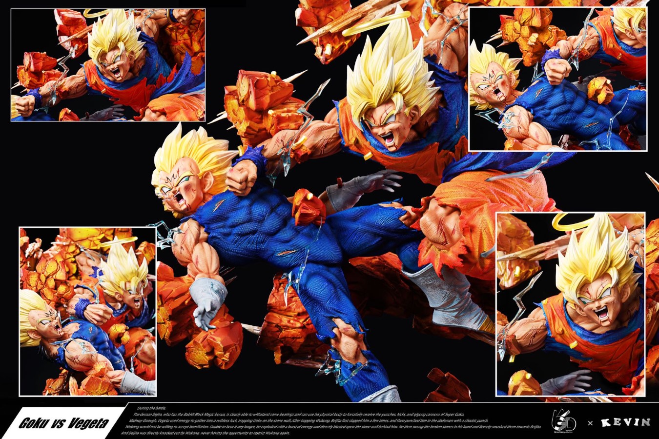 Battle scenes Goku vs Vegeta - Dragon Ball