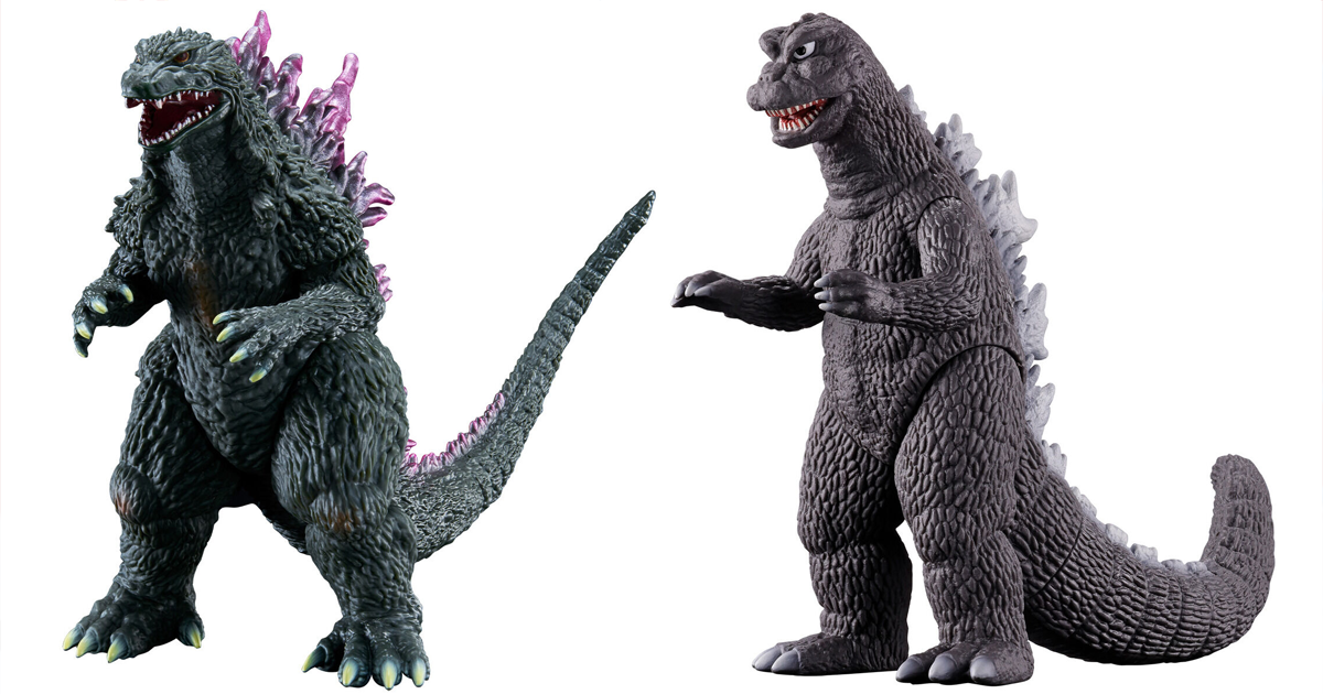MOVIE MONSTER Godzilla (1971) & MOVIE MONSTER Millennium Godzilla ver.2.0