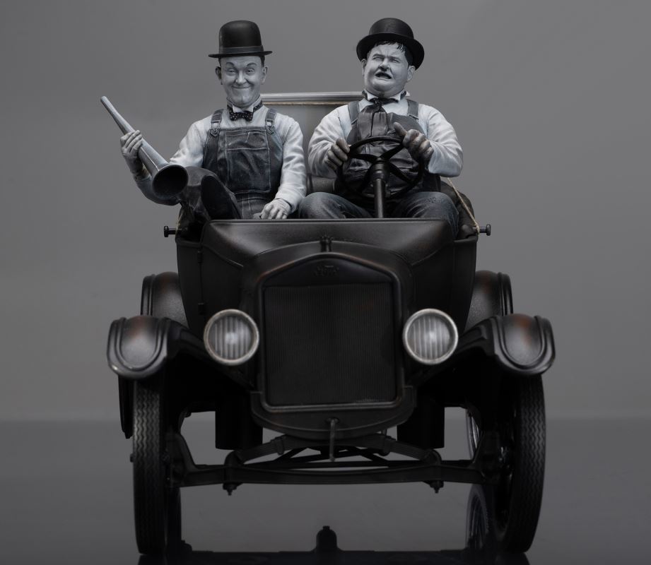 Stan Laurel & Oliver Hardy on Ford T