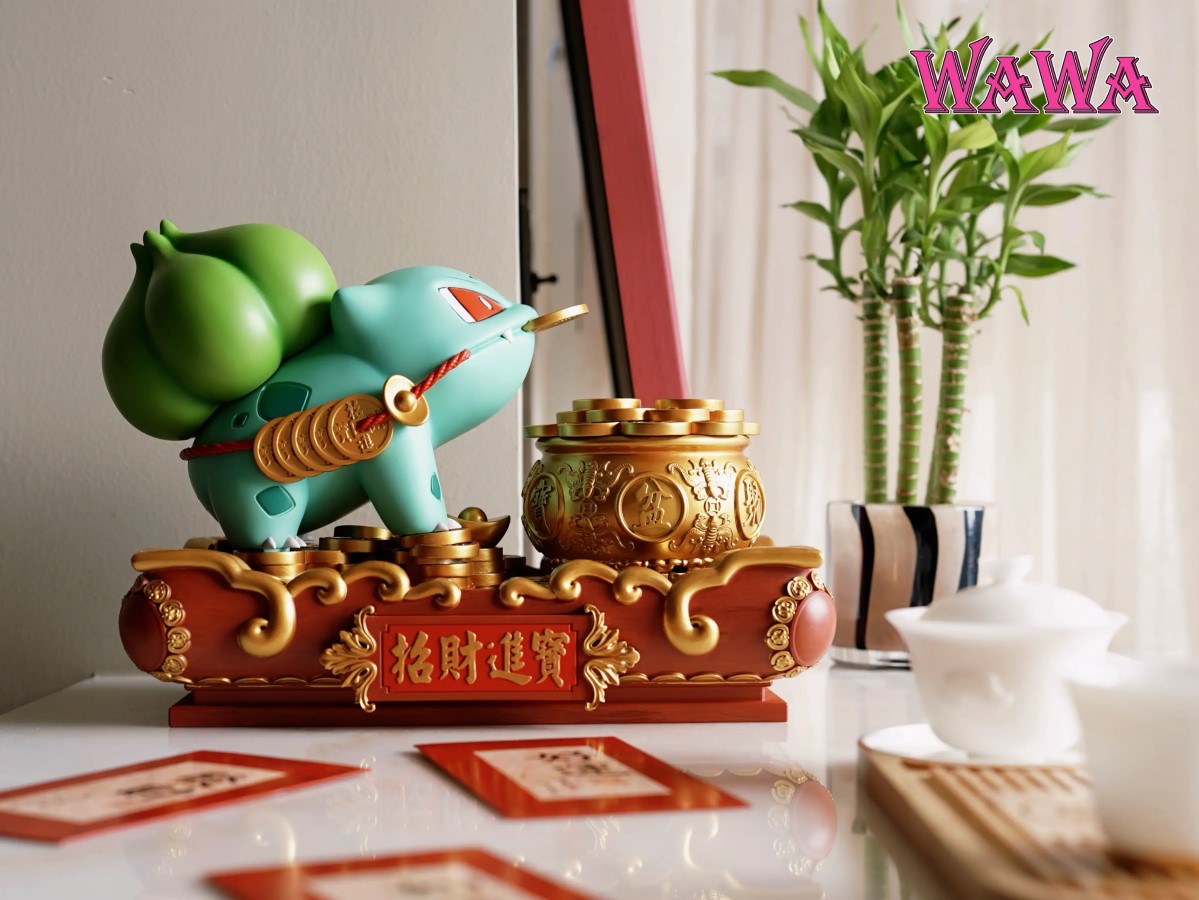 Fortune-Attracting Golden Toad Bulbasaur Pokemon