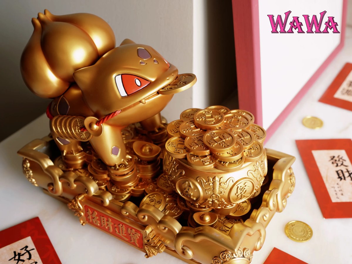 Fortune-Attracting Golden Toad Bulbasaur Pokemon