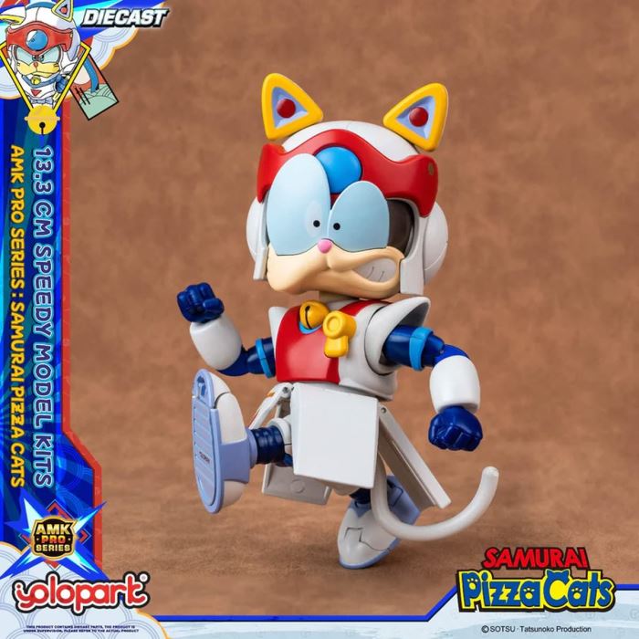 Samurai Pizza Cats: Yattaro's diecast figure from Yolopark