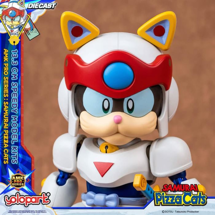 Samurai Pizza Cats: Yattaro's diecast figure from Yolopark