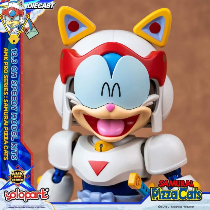 Samurai Pizza Cats: Yattaro's diecast figure from Yolopark