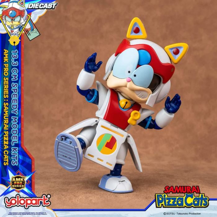 Samurai Pizza Cats: Yattaro's diecast figure from Yolopark