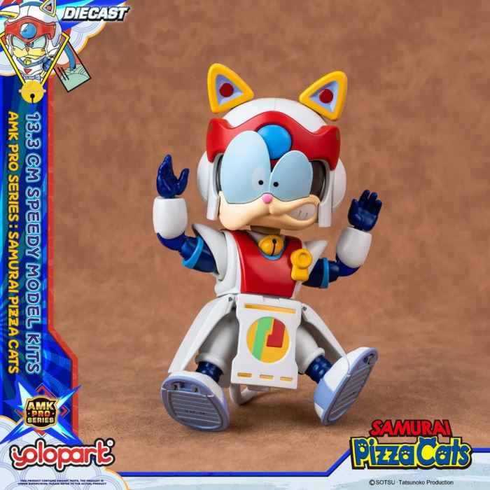 Samurai Pizza Cats: Yattaro's diecast figure from Yolopark