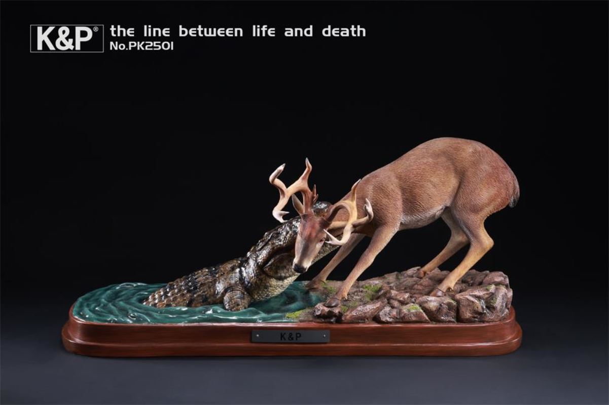 Deer & Crocodile Animal Trendy - the line between life and death