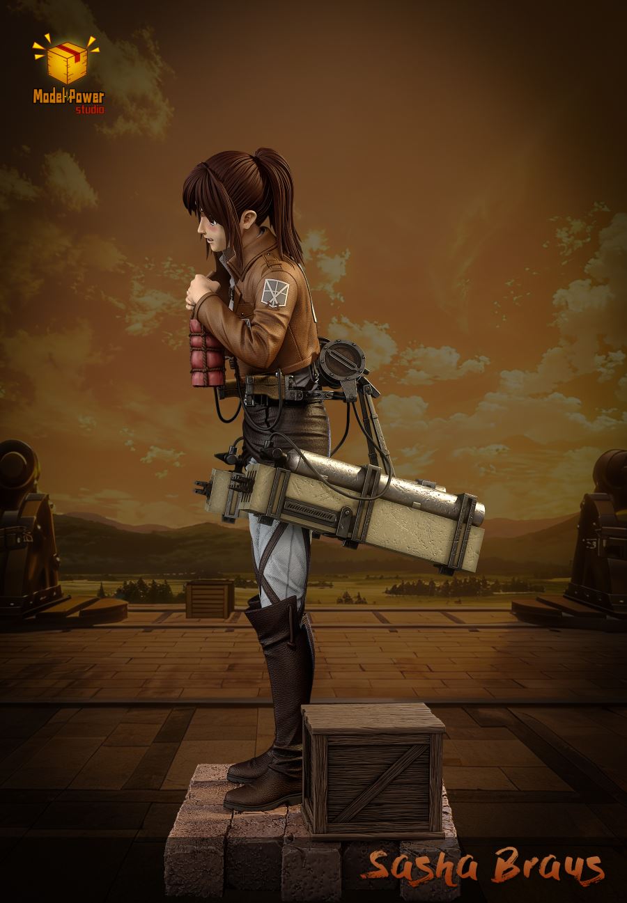 Sasha steals meat - Attack On Titan