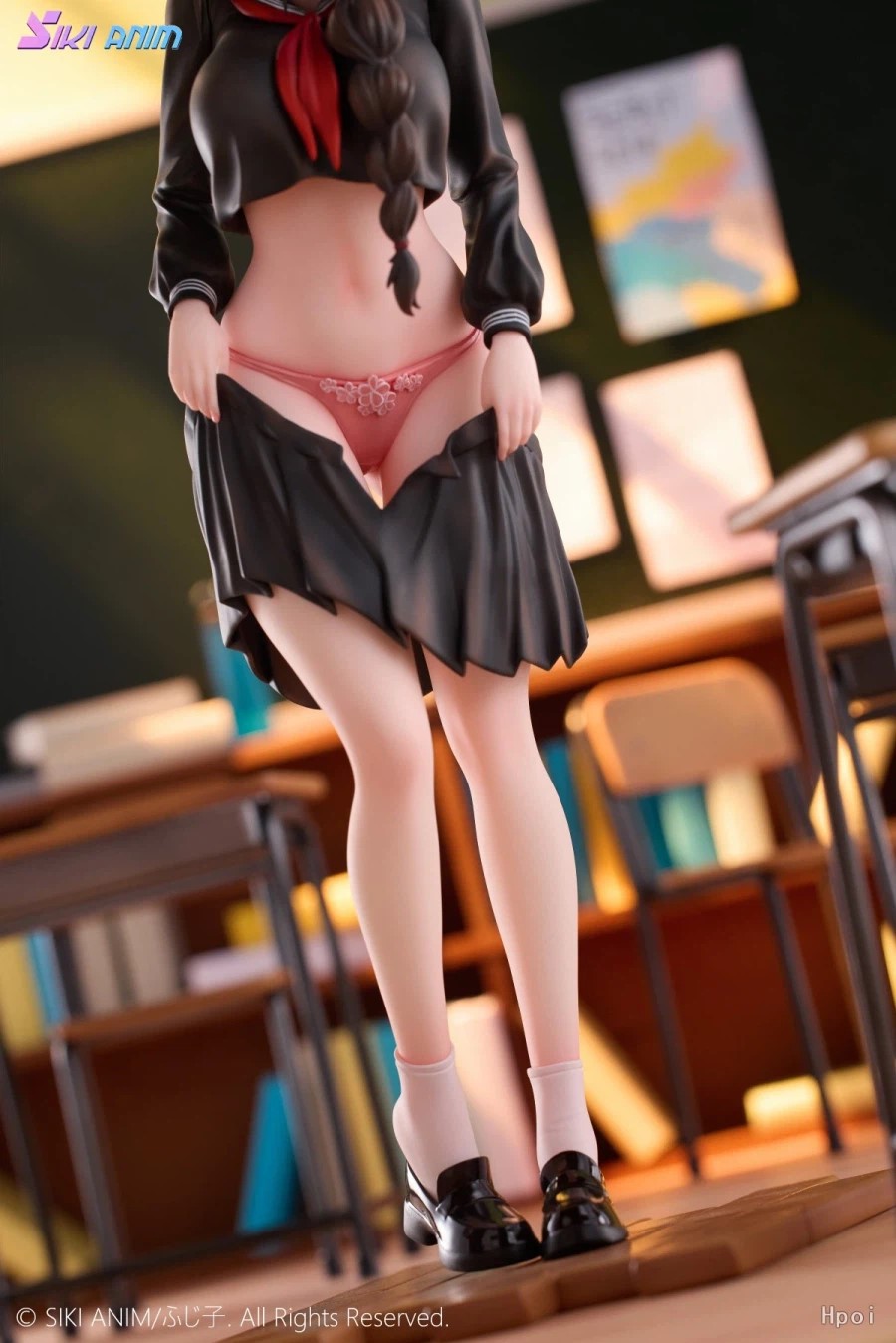 Girl with flashy underwear illustrated by Fujiko