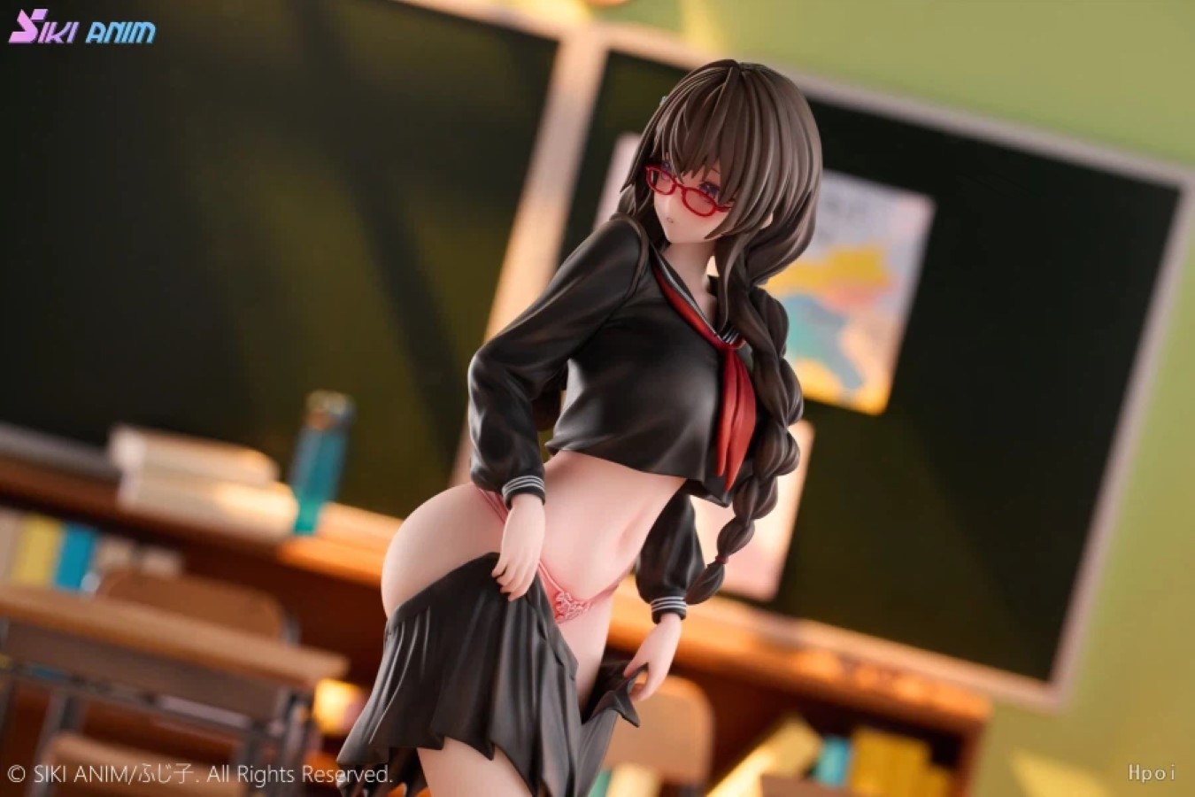 Girl with flashy underwear illustrated by Fujiko