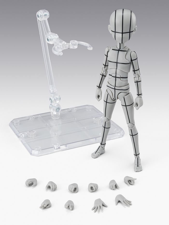 SHFiguarts Body-kun & Body-chan -Ken Sugimori- Edition-Wireframe- (Gray Color Ver.)
