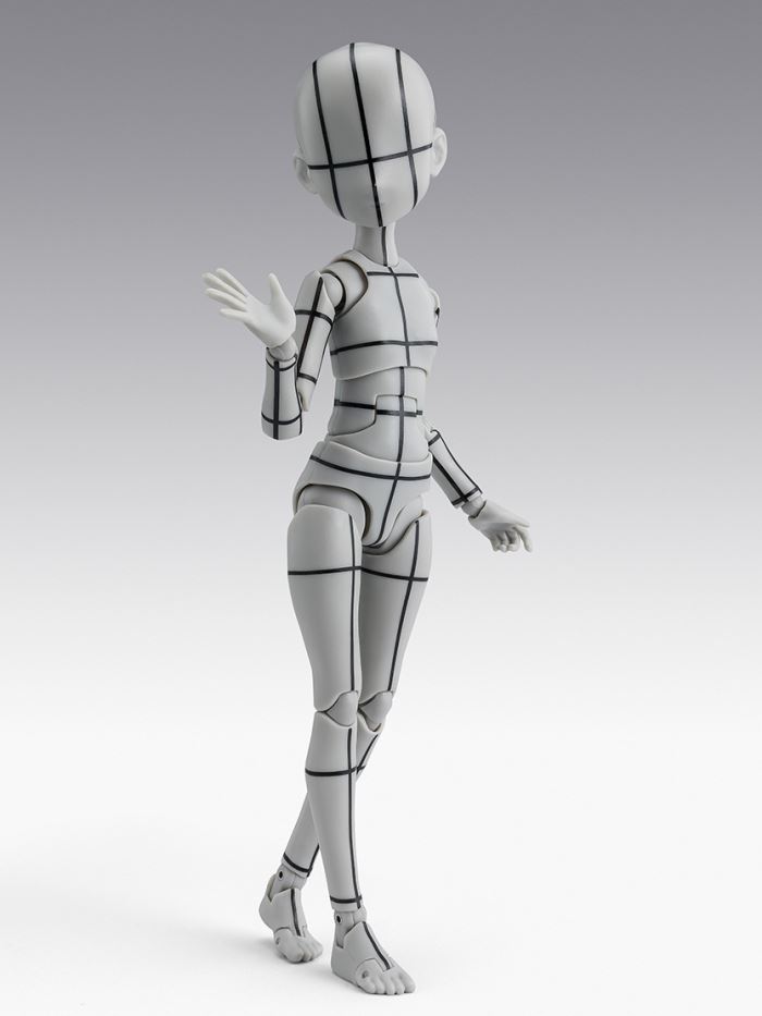 SHFiguarts Body-kun & Body-chan -Ken Sugimori- Edition-Wireframe- (Gray Color Ver.)