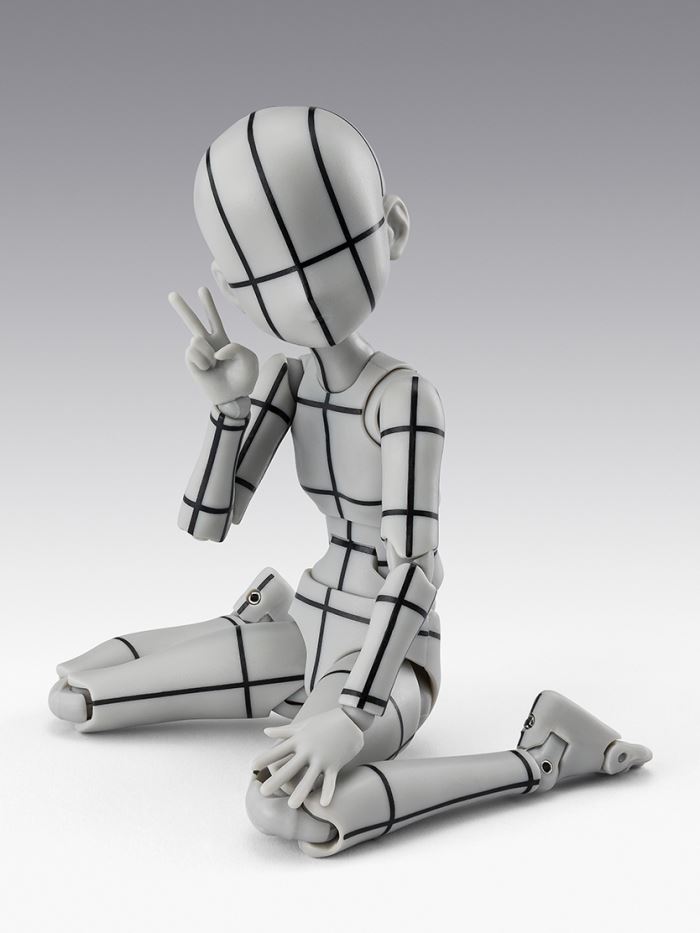 SHFiguarts Body-kun & Body-chan -Ken Sugimori- Edition-Wireframe- (Gray Color Ver.)