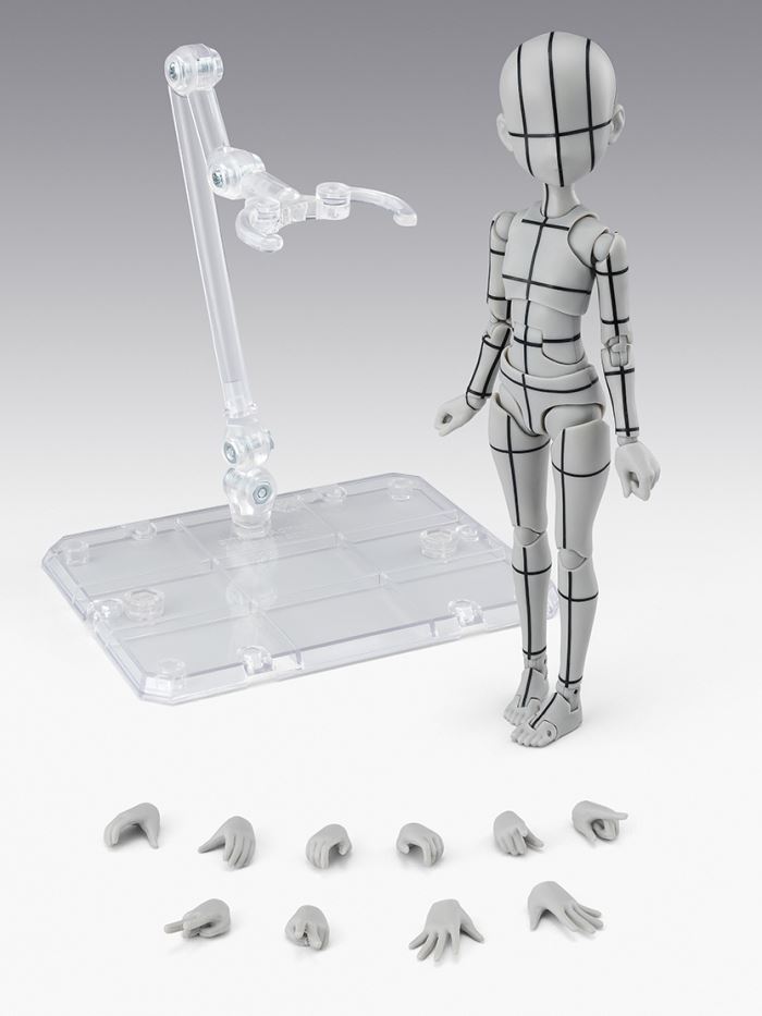 SHFiguarts Body-kun & Body-chan -Ken Sugimori- Edition-Wireframe- (Gray Color Ver.)
