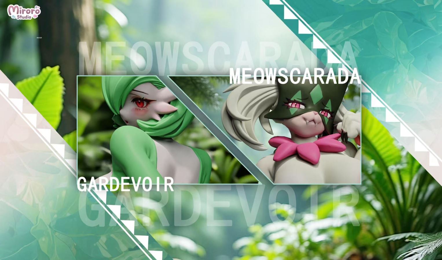 Meowscarada & Gardevoir 1/6