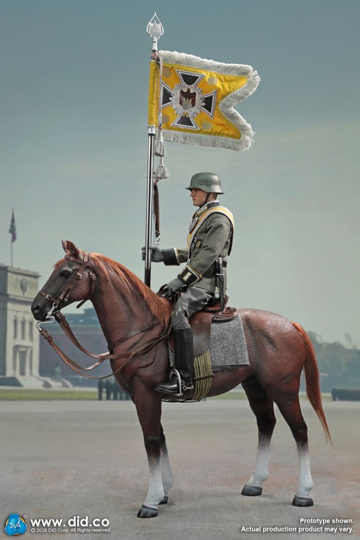 Brown WWII German Military Horse 1/6