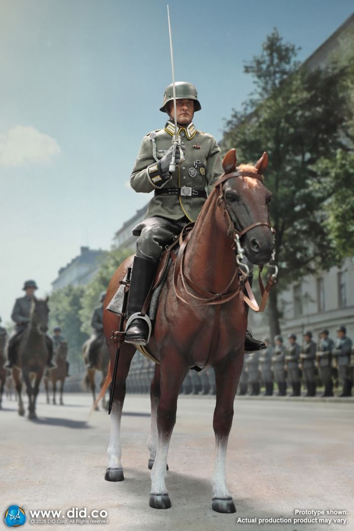 Brown WWII German Military Horse 1/6