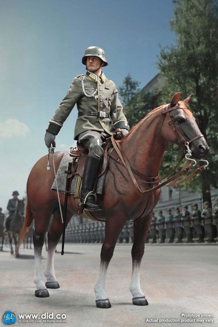 Brown WWII German Military Horse 1/6