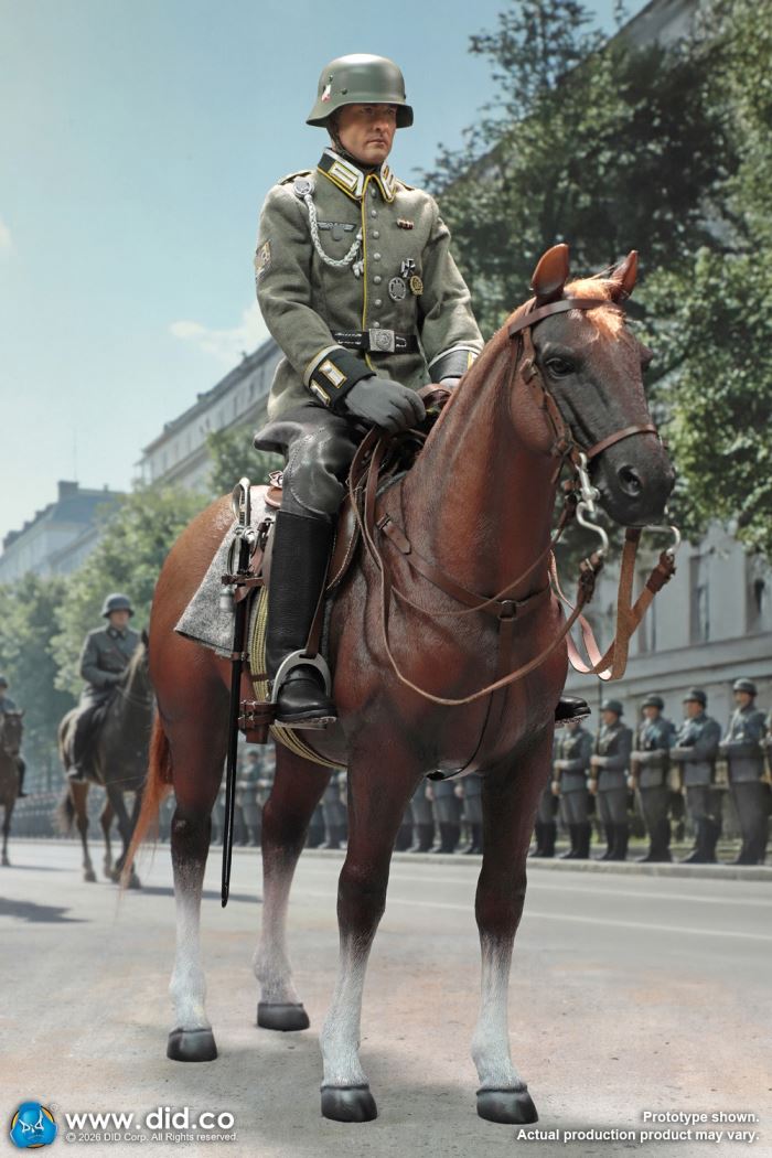 Brown WWII German Military Horse 1/6