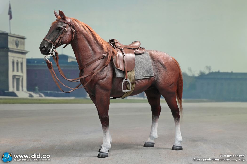 Brown WWII German Military Horse 1/6