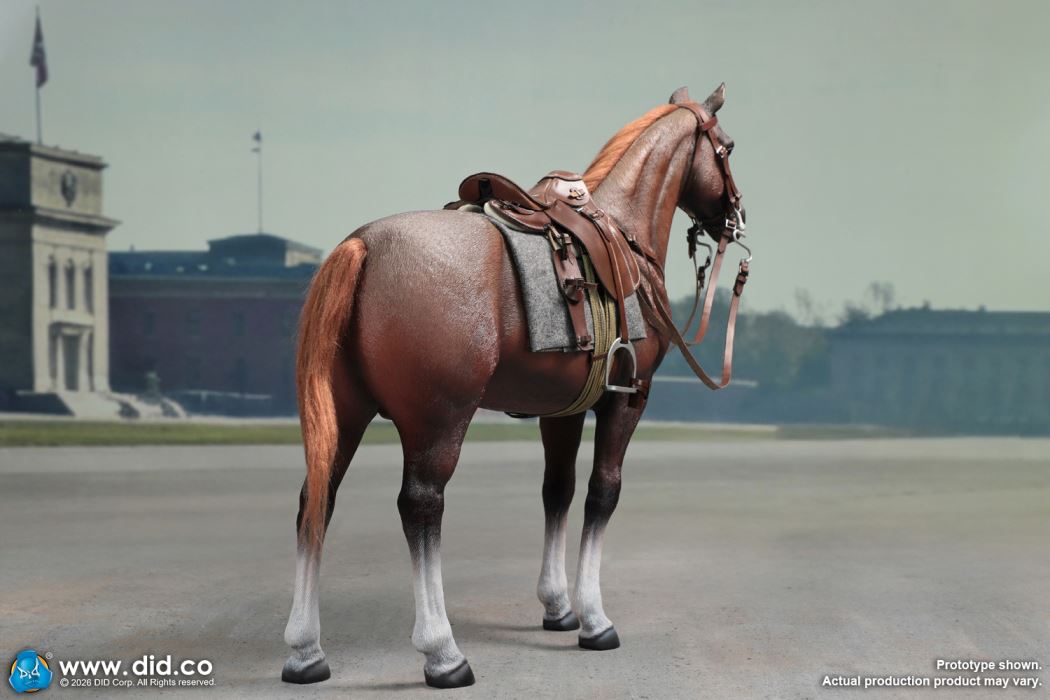 Brown WWII German Military Horse 1/6