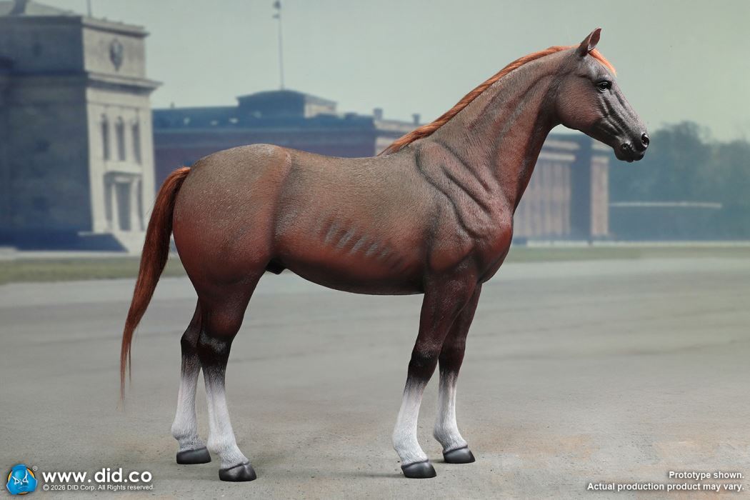 Brown WWII German Military Horse 1/6