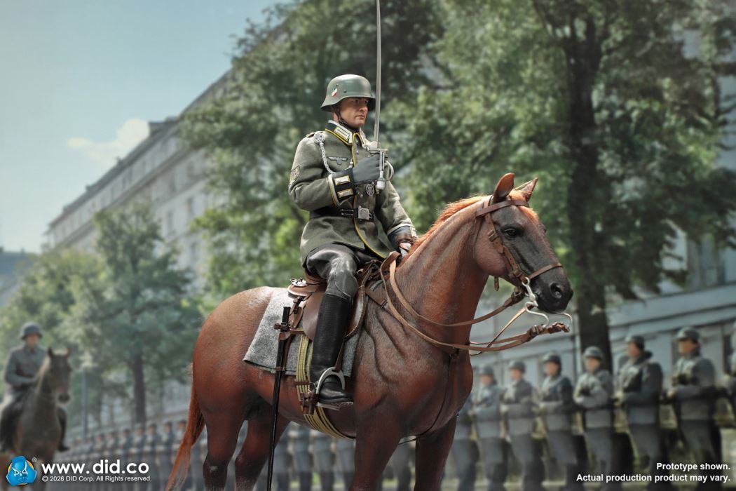 Brown WWII German Military Horse 1/6