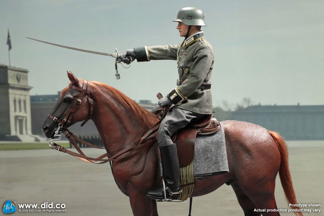 Brown WWII German Military Horse 1/6
