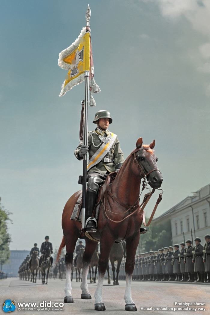 Brown WWII German Military Horse 1/6