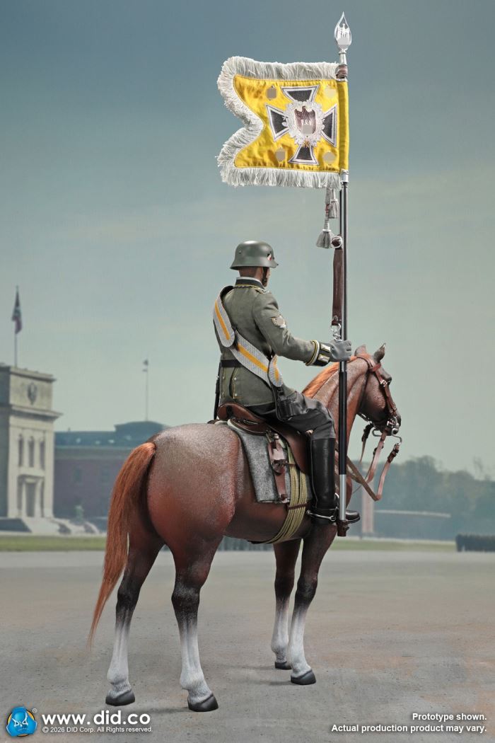 Brown WWII German Military Horse 1/6