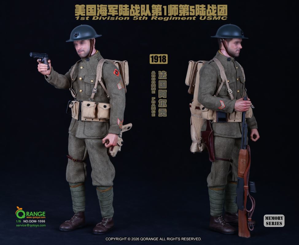 USMC 1st Division 5th Regiment in Argonne France 1918 [QOM-1066] 1/6