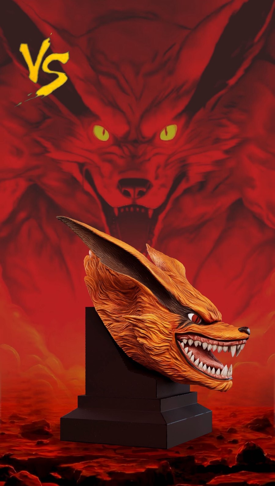 Nine-Tailed Head Sculpture - Naruto