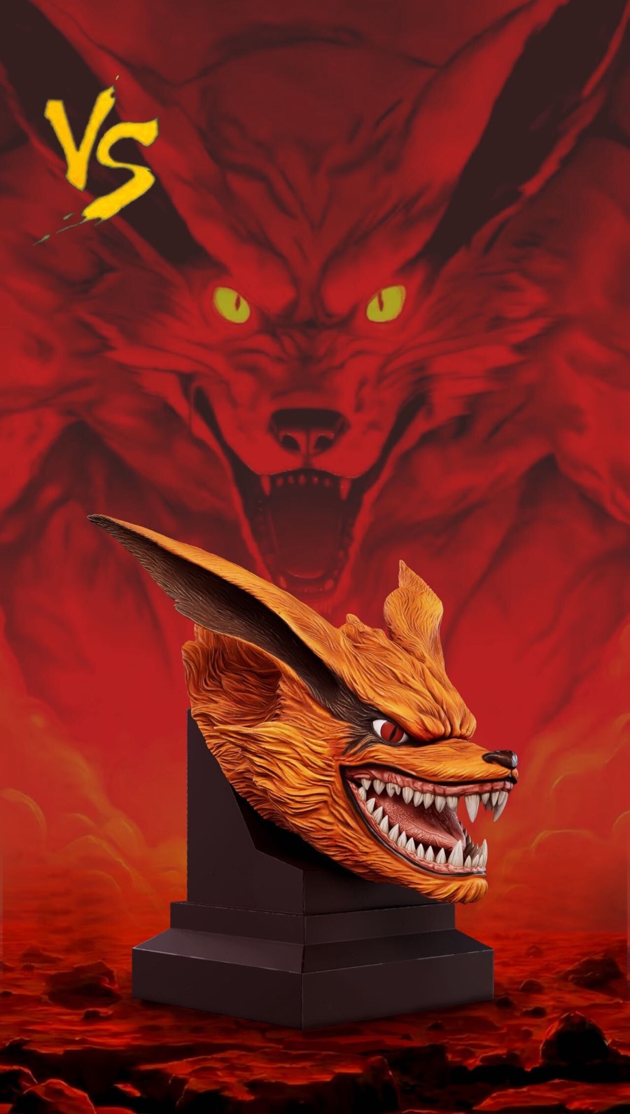 Nine-Tailed Head Sculpture - Naruto