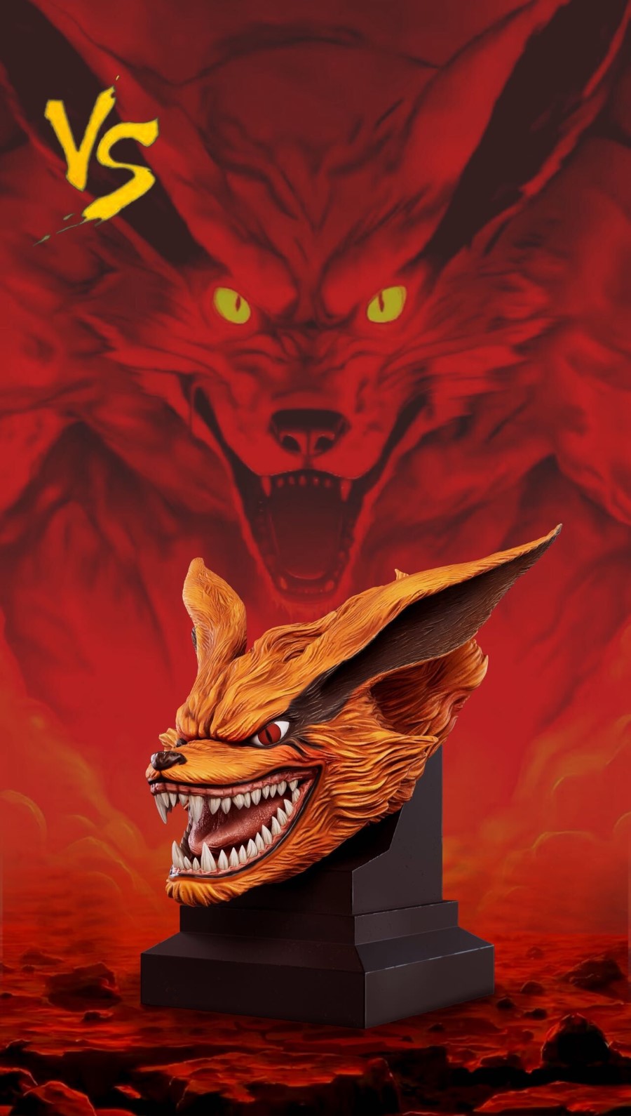Nine-Tailed Head Sculpture - Naruto