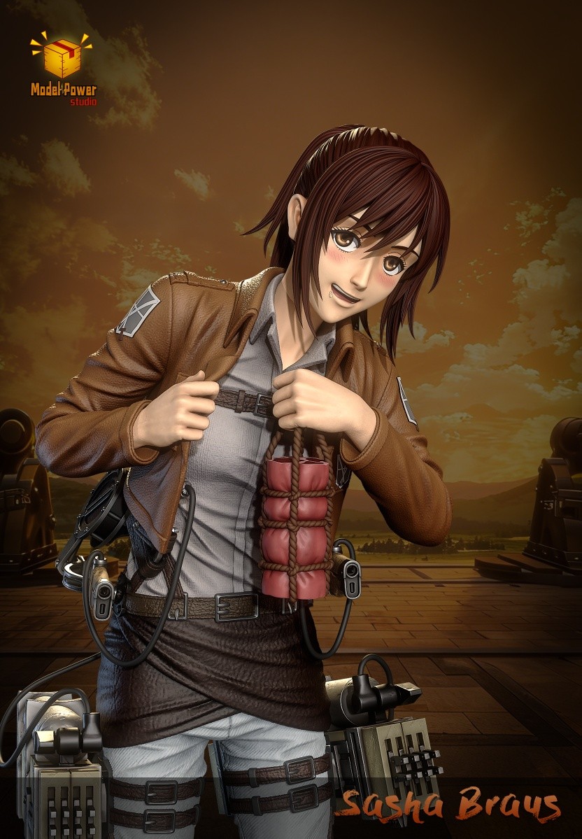 Sasha steals meat - Attack On Titan