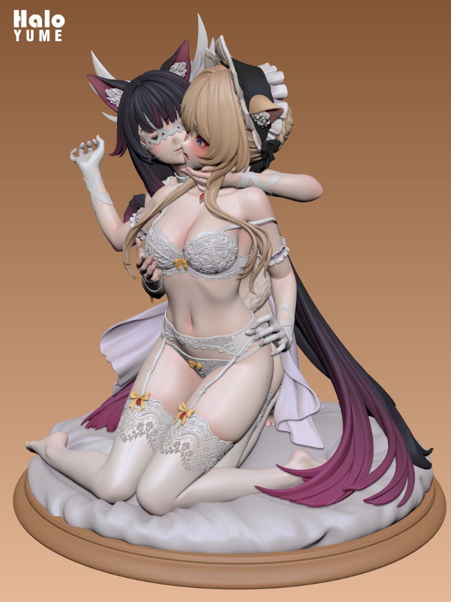 Yuri Girl Columbina & Sandrone - Genshin Impact